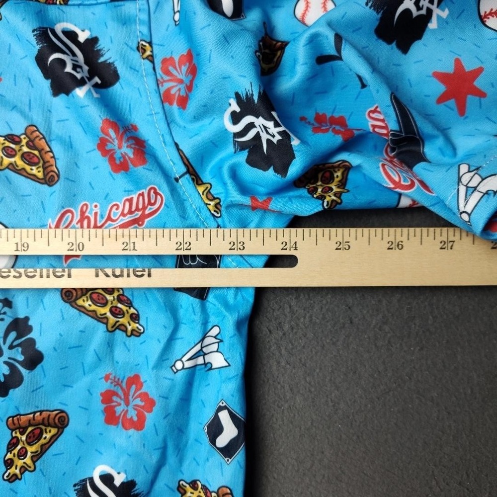 Chicago White Sox Shirt Mens XL Blue SGA Hawaiian Pizza Baseball MLB Floral Logo - Picture 7 of 7